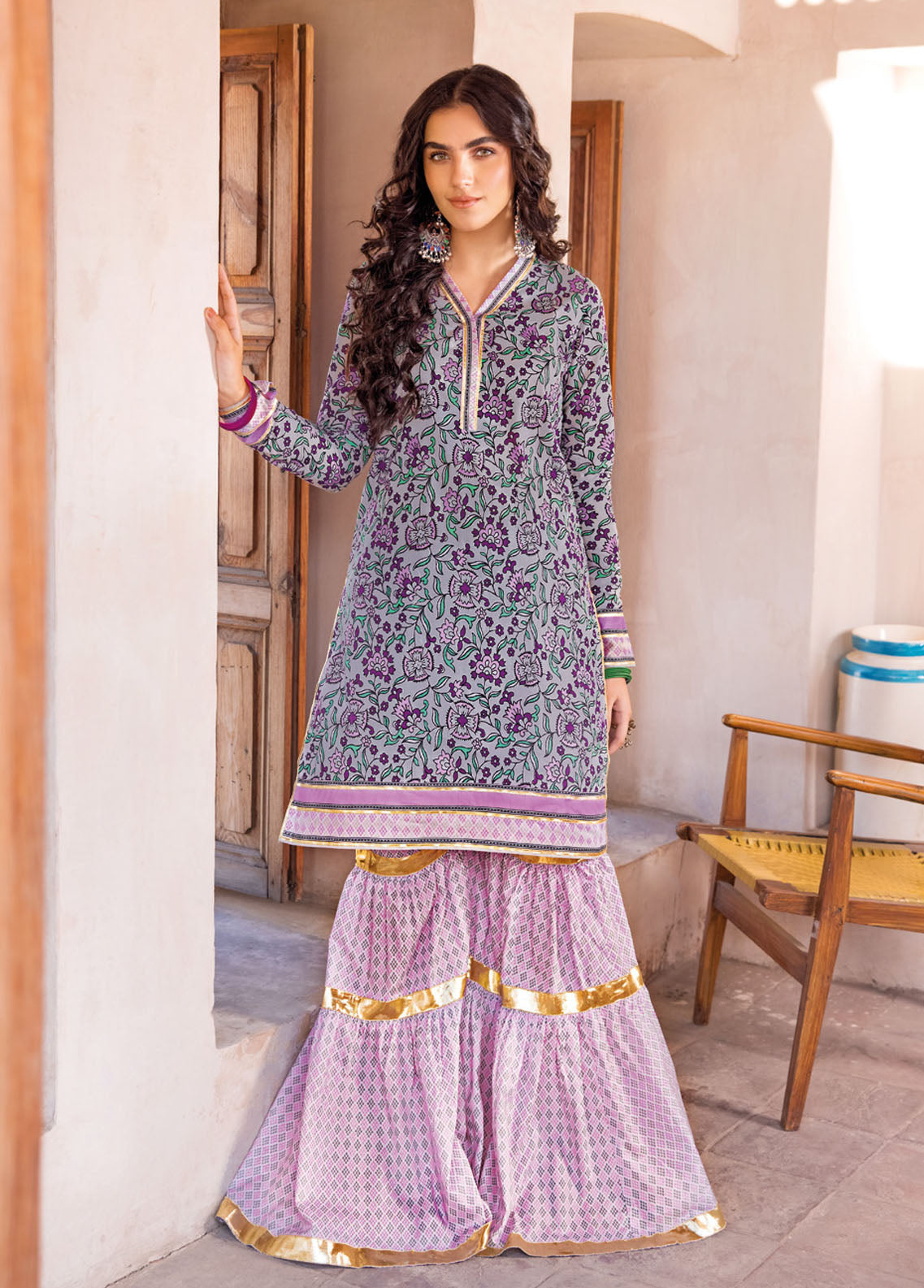 Gul Ahmed Vintage Garden Lawn Collection 2023 TL-32027A