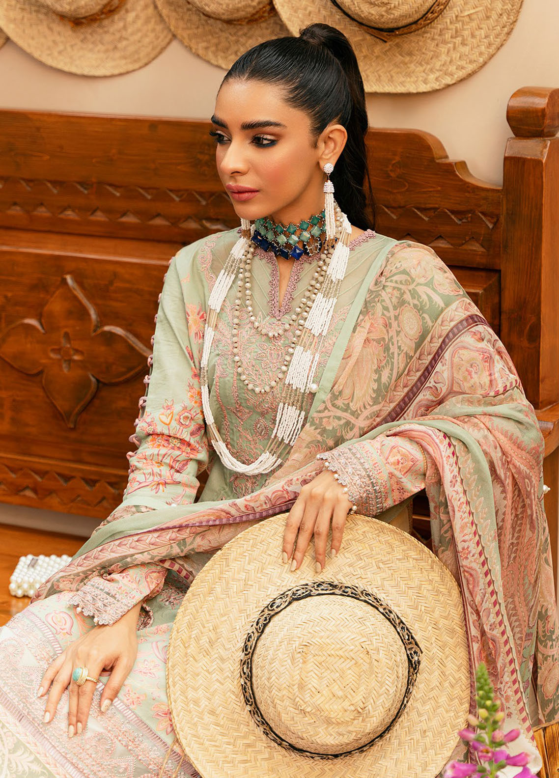 Gulaal Unstitched Lawn Collection 2023 Vol-2 D-05 Amalia