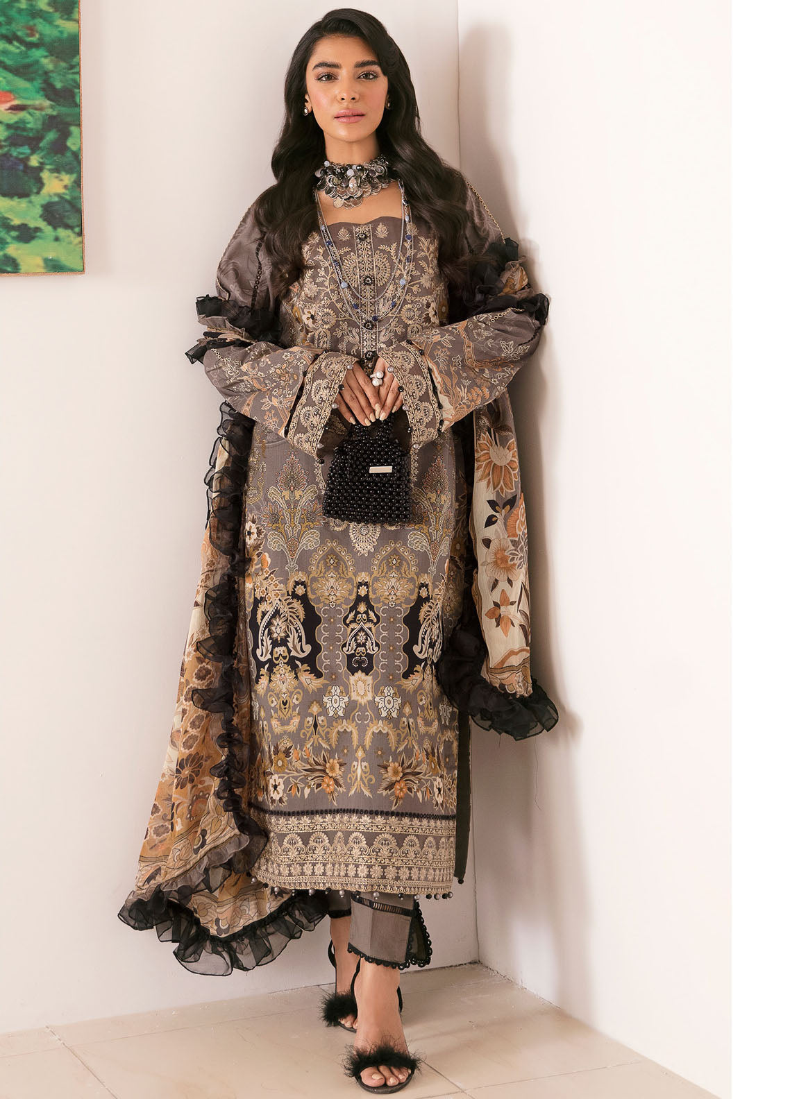 Gulaal Unstitched Lawn Collection 2023 Vol-2 D-07 Adela