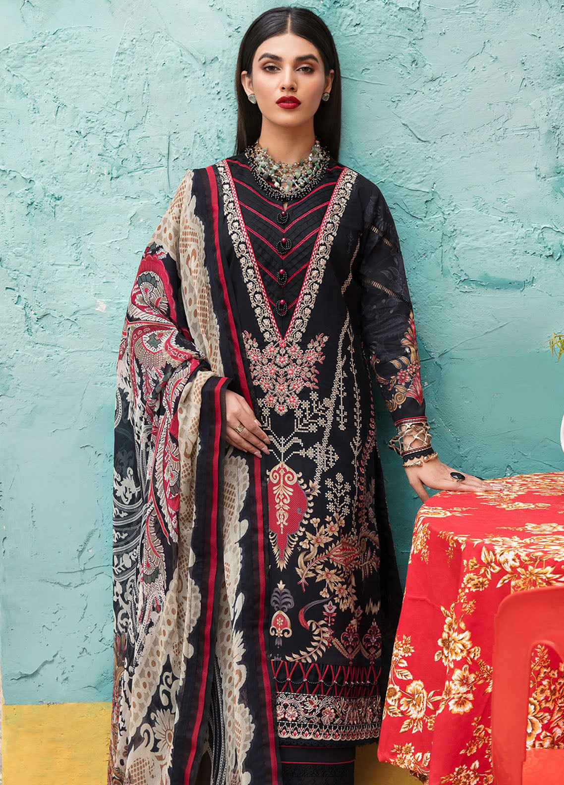 Gulaal Unstitched Lawn Collection 2023 Vol-2 D-08 Evita