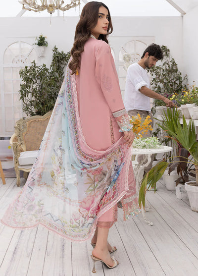 Hazel By Izel Unstitched Luxury Lawn Collection 2023 HLLC-05 Hibiscus