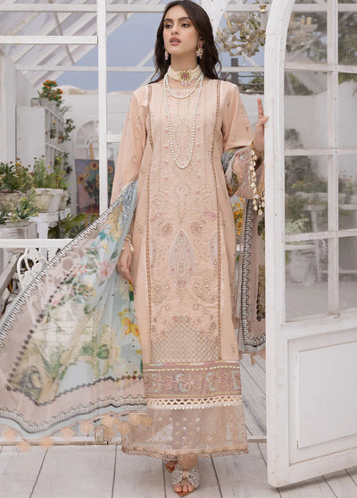 Hazel By Izel Unstitched Luxury Lawn Collection 2023 HLLC-07 Sepia