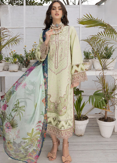 Hazel By Izel Unstitched Luxury Lawn Collection 2023 HLLC-08 Laurel