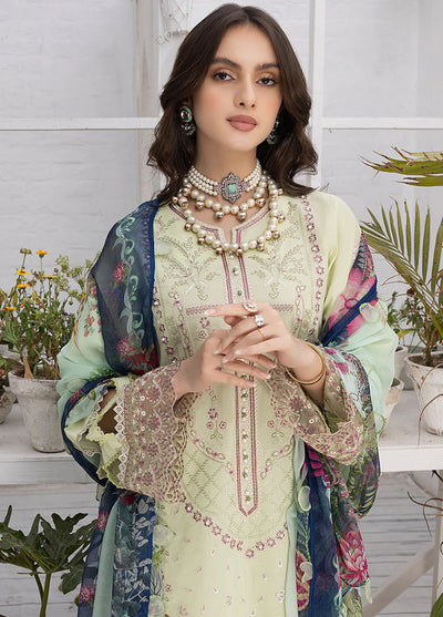 Hazel By Izel Unstitched Luxury Lawn Collection 2023 HLLC-08 Laurel