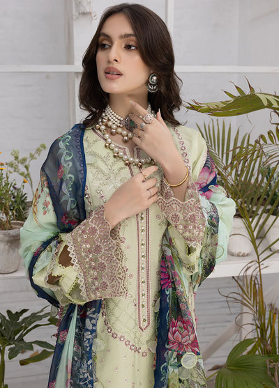 Hazel By Izel Unstitched Luxury Lawn Collection 2023 HLLC-08 Laurel