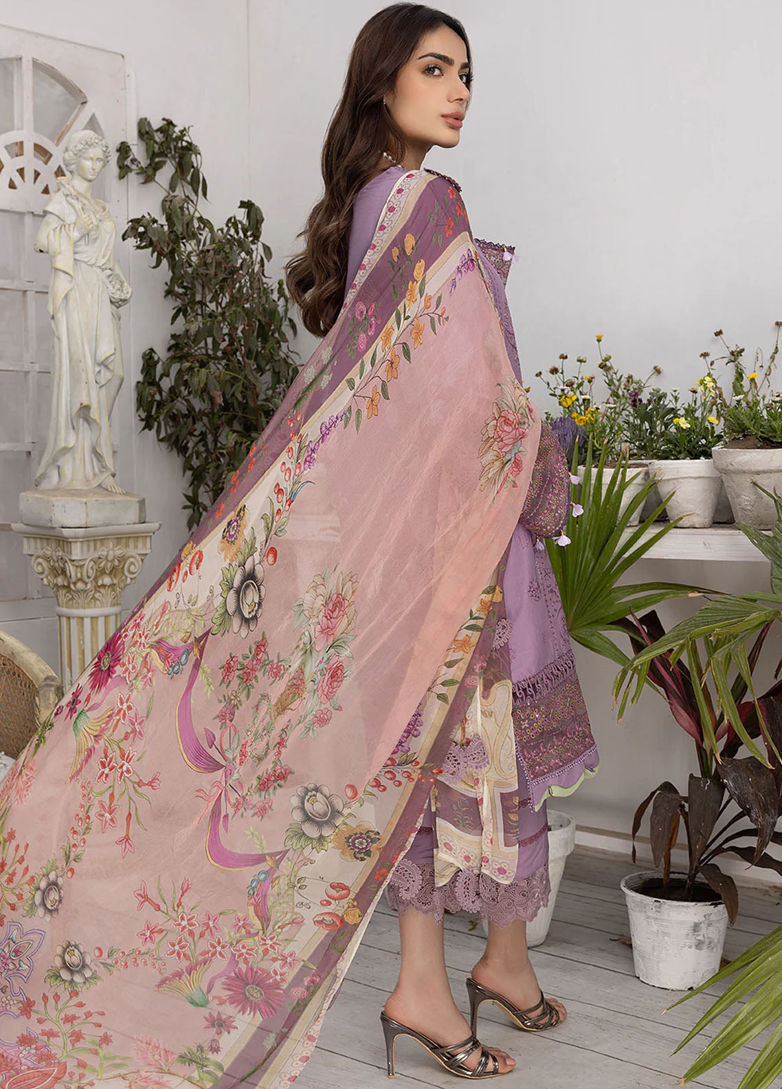 Hazel By Izel Unstitched Luxury Lawn Collection 2023 HLLC-09 Orchid