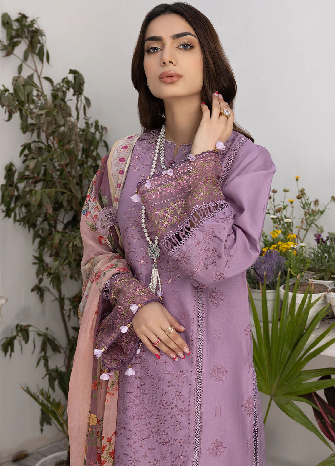 Hazel By Izel Unstitched Luxury Lawn Collection 2023 HLLC-09 Orchid