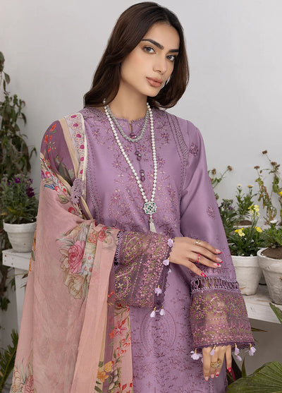 Hazel By Izel Unstitched Luxury Lawn Collection 2023 HLLC-09 Orchid