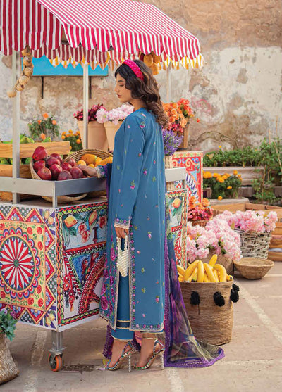 Hemline by Mushq Embroidered Lawn Suits Unstitched 3 Piece MQ23HMS HML23-1A MILANA - Spring / Summer Collection