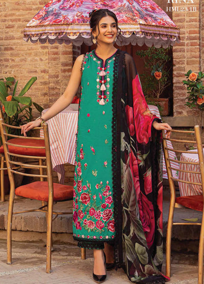 Hemline by Mushq Embroidered Lawn Suits Unstitched 3 Piece MQ23HMS HML23-1B RINA - Spring / Summer Collection