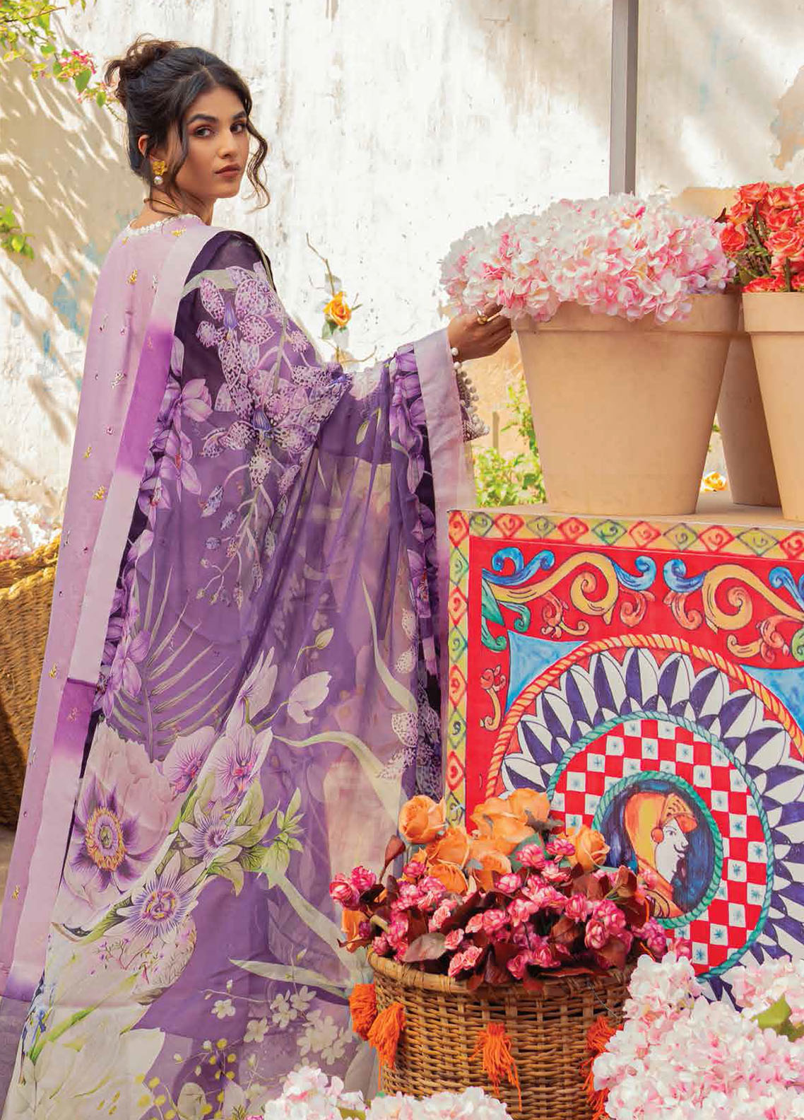 Hemline by Mushq Embroidered Lawn Suits Unstitched 3 Piece MQ23HMS HML23-4A FLAVIA - Spring / Summer Collection