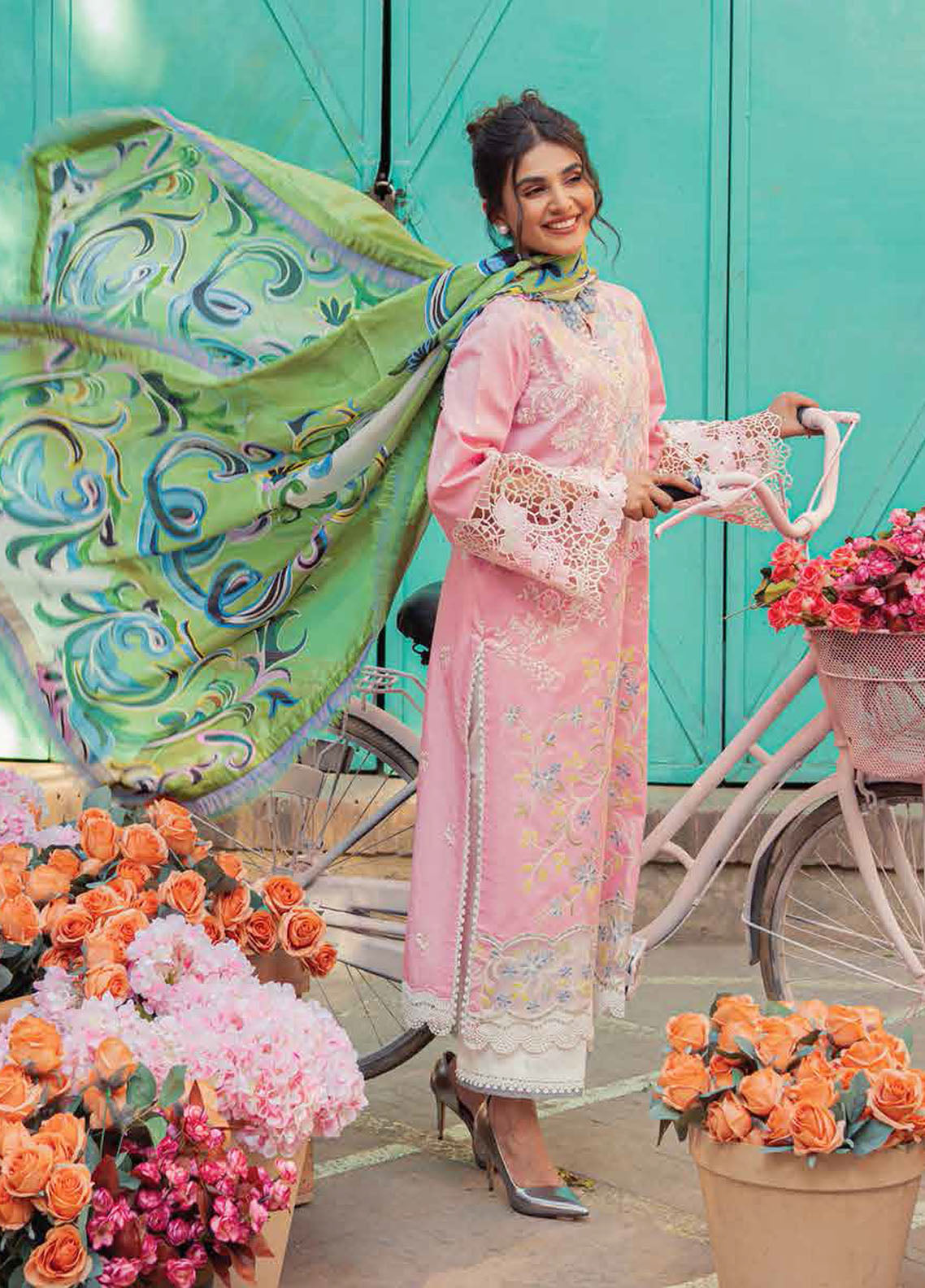 Hemline by Mushq Embroidered Lawn Suits Unstitched 3 Piece MQ23HMS HML23-5A DONATELLA - Spring / Summer Collection