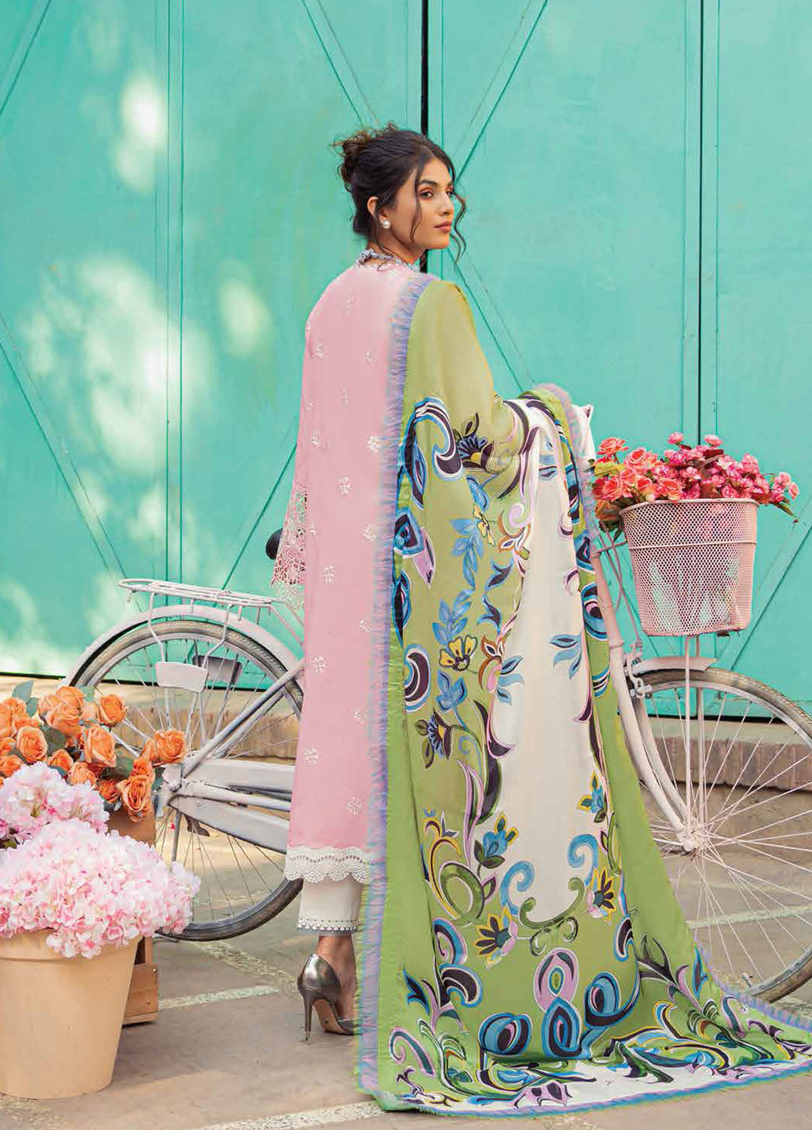 Hemline by Mushq Embroidered Lawn Suits Unstitched 3 Piece MQ23HMS HML23-5A DONATELLA - Spring / Summer Collection