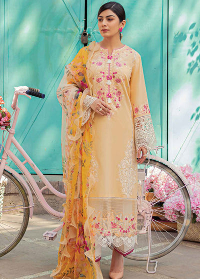 Hemline by Mushq Embroidered Lawn Suits Unstitched 3 Piece MQ23HMS HML23-6B STELLA - Spring / Summer Collection