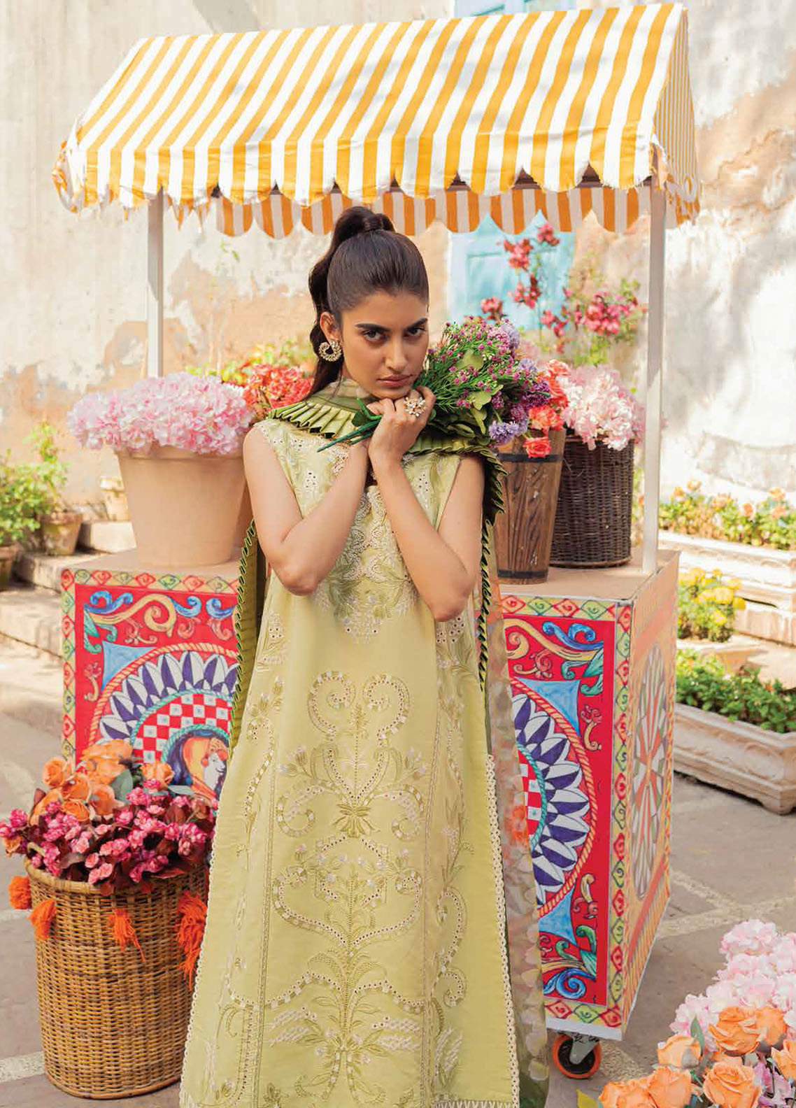 Hemline by Mushq Embroidered Lawn Suits Unstitched 3 Piece MQ23HMS HML23-7A SOFIA - Spring / Summer Collection