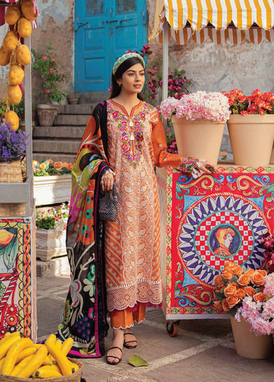 Hemline by Mushq Embroidered Lawn Suits Unstitched 3 Piece MQ23HMS HML23-8A VIVIANA - Spring / Summer Collection