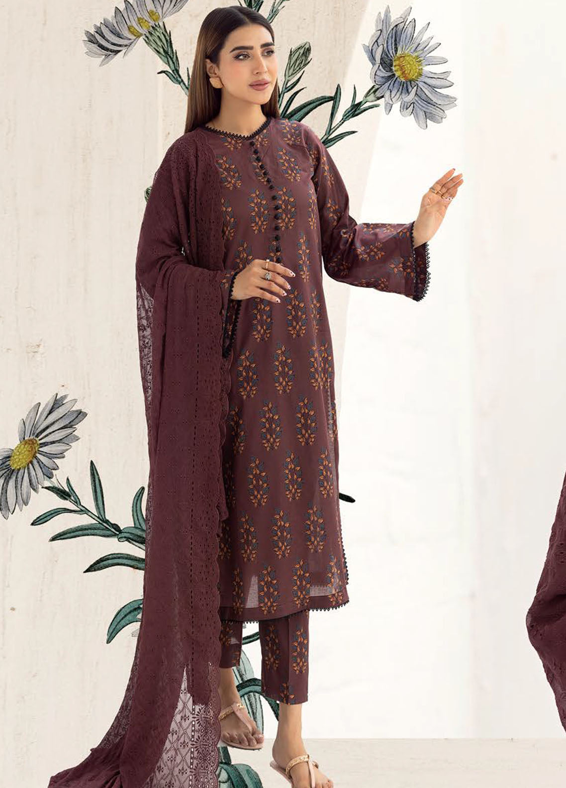 Husn-E-Jahan By Aalaya Unstitched Lawn Collection 2023 D-07