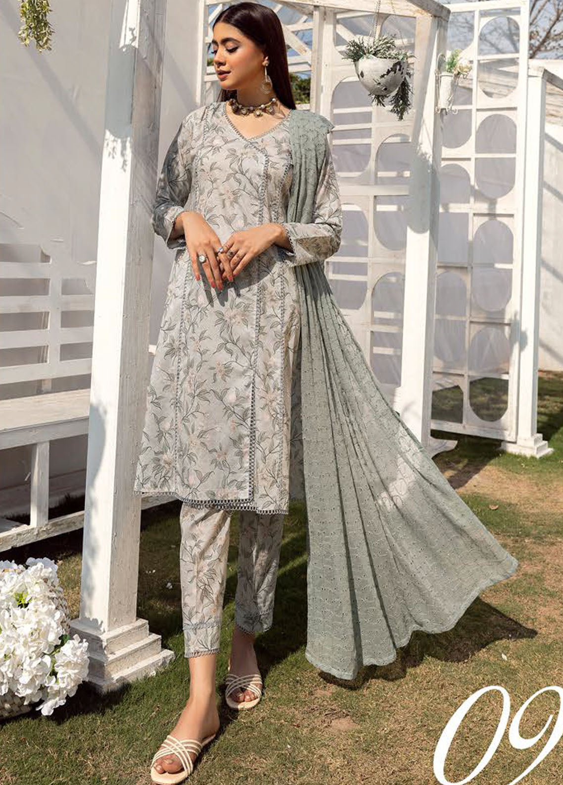 Husn-E-Jahan By Aalaya Unstitched Lawn Collection 2023 D-09