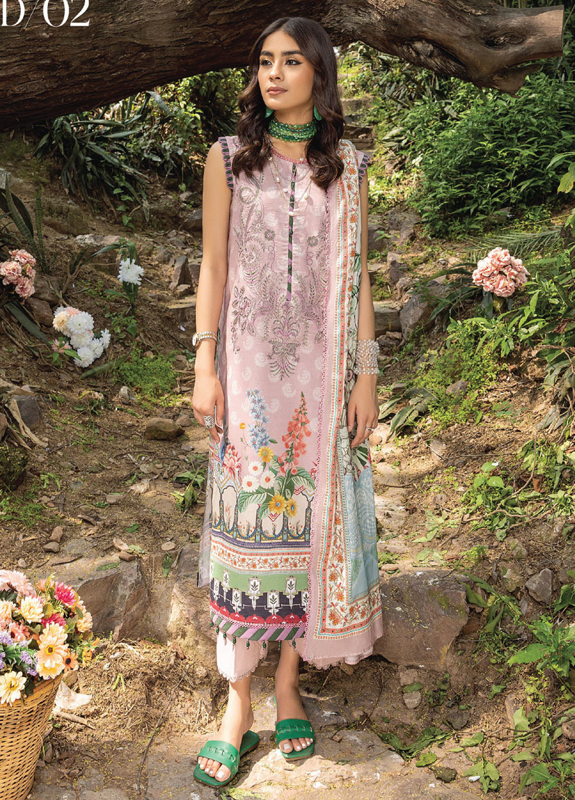 Iris By Humdum Unstitched Lawn Collection 2023 D-02