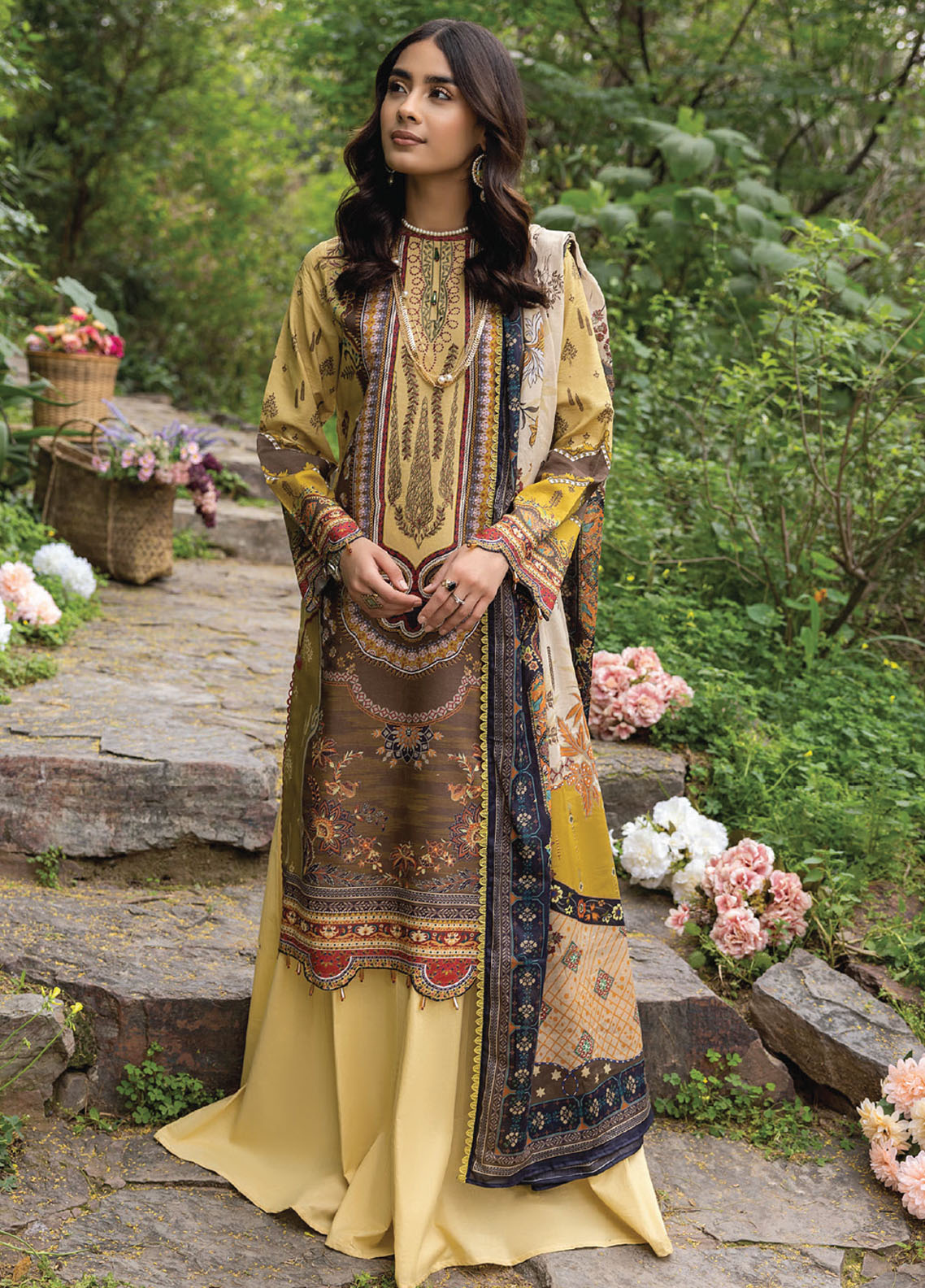 Iris By Humdum Unstitched Lawn Collection 2023 D-03