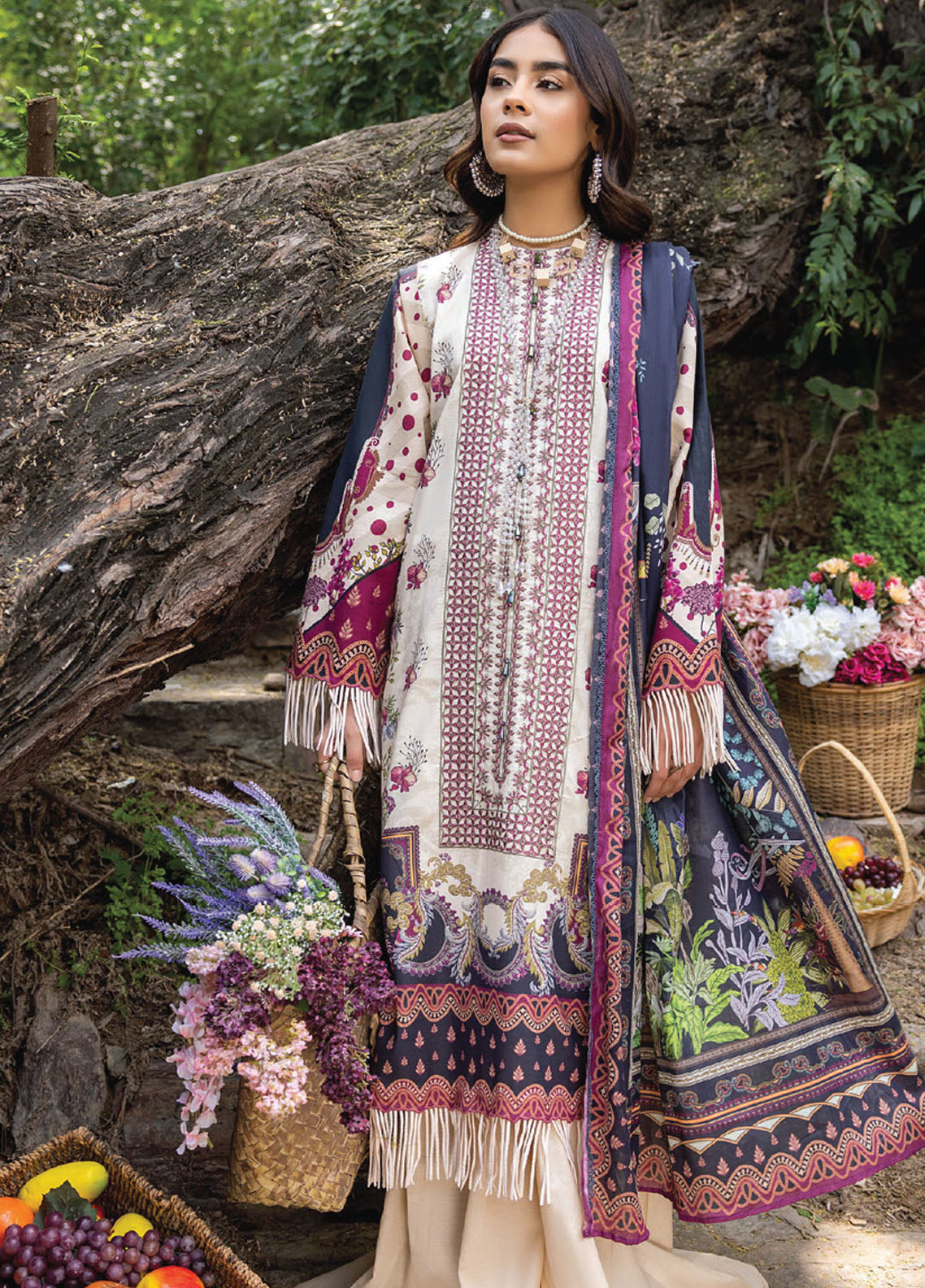 Iris By Humdum Unstitched Lawn Collection 2023 D-04