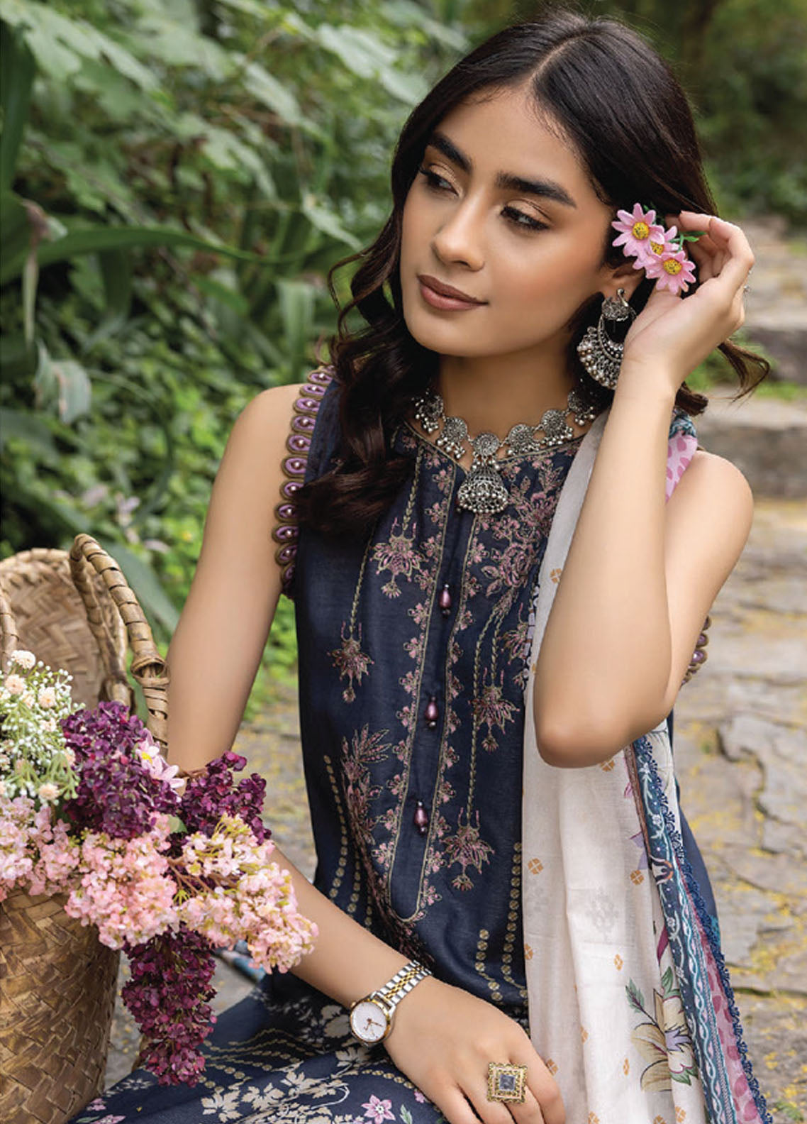 Iris By Humdum Unstitched Lawn Collection 2023 D-10