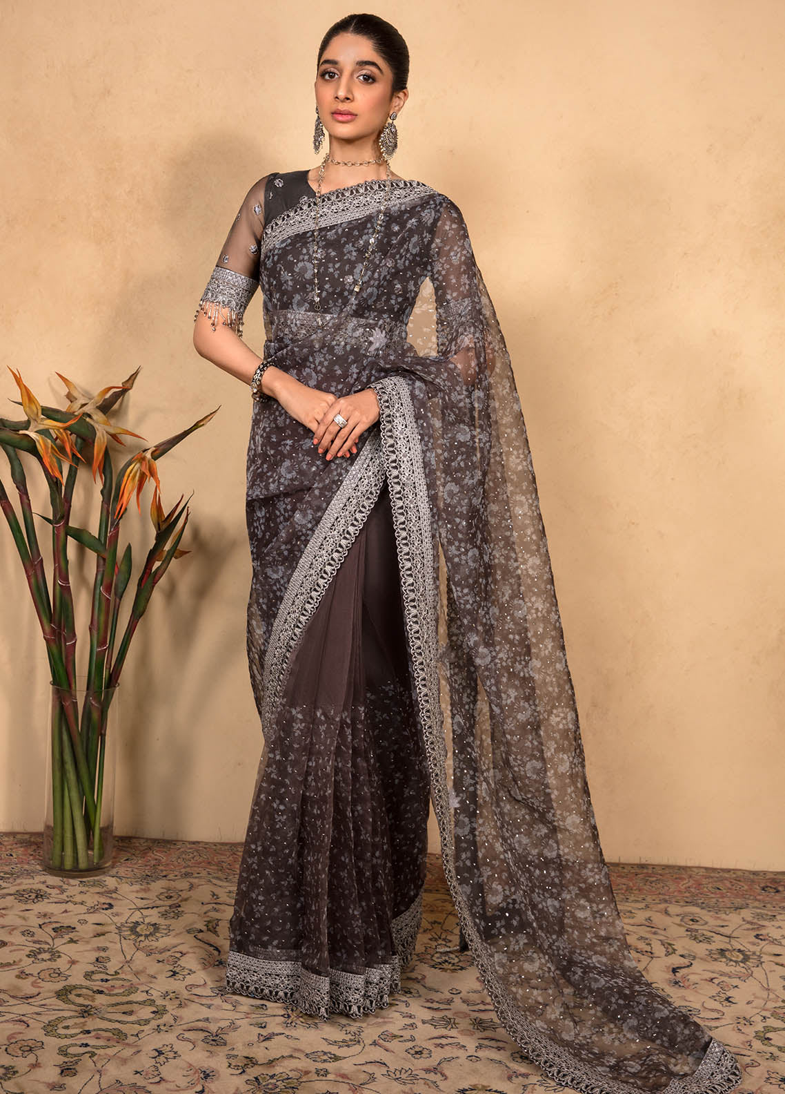 Jahan Aara By Nayab Unstitched Saree Collection 2023 NS-002 JAIPUR