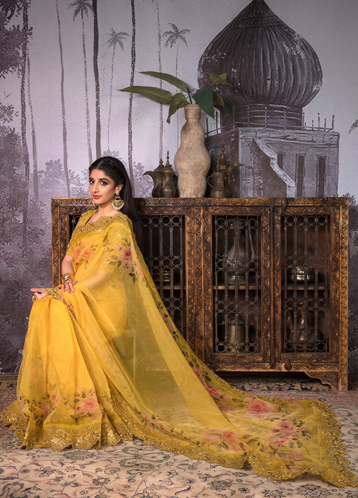 Jahan Aara By Nayab Unstitched Saree Collection 2023 NS-004 Kayseriya