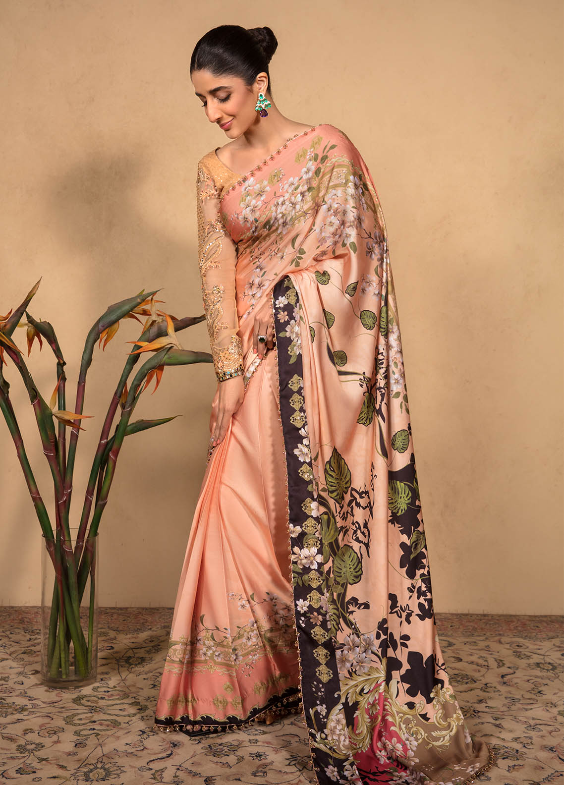 Jahan Aara By Nayab Unstitched Saree Collection 2023 NS-005 Mira