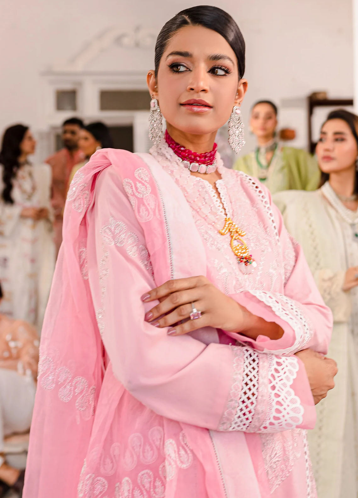 Jashn-e-Eid By Maryum N Maria Unstitched Festive Lawn Collection 2023 MLFD132 Costa Chic