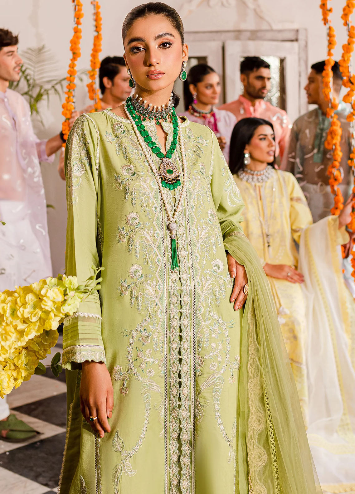 Jashn-e-Eid By Maryum N Maria Unstitched Festive Lawn Collection 2023 MLFD134 Fashion City