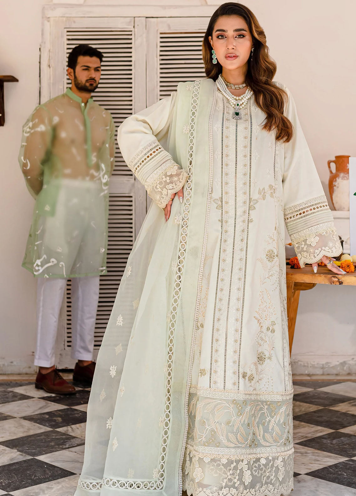 Jashn-e-Eid By Maryum N Maria Unstitched Festive Lawn Collection 2023 MLFD138 Melt Down