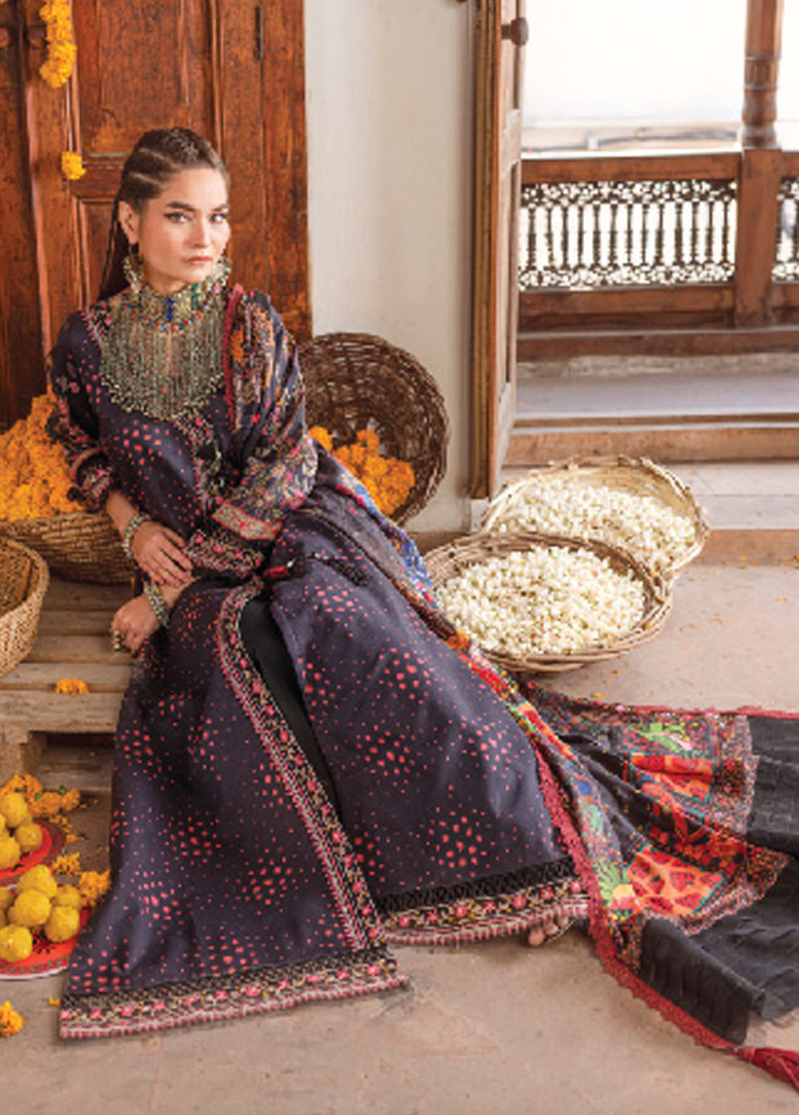 Kinaar by Shiza Hassan Lawn Collection 2023 SHZ-08 Rang Rasiya