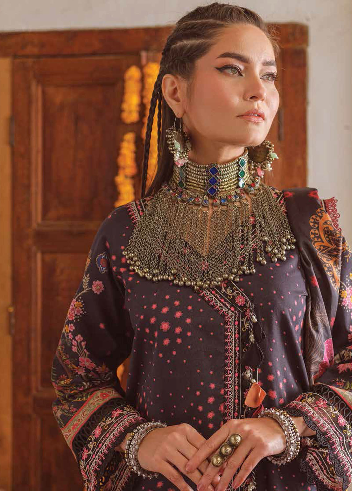 Kinaar by Shiza Hassan Lawn Collection 2023 SHZ-08 Rang Rasiya