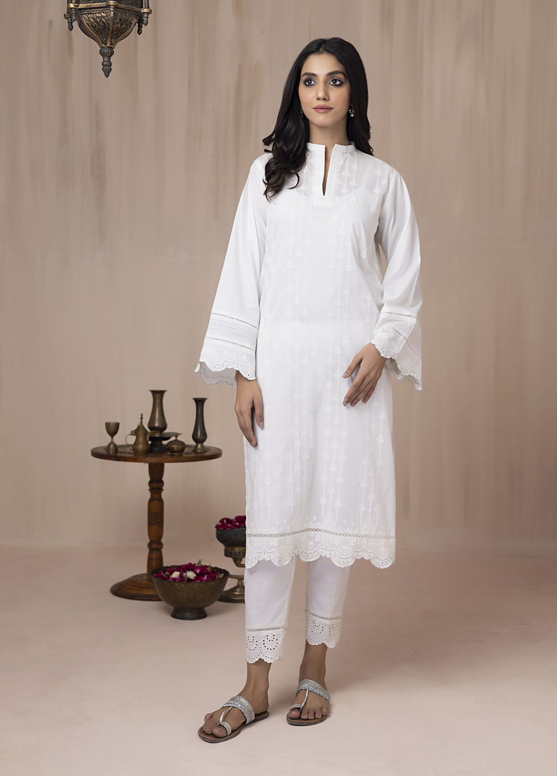 Lakhany Casual Pret Embroidered Cambric Shirt LG-RN-0057-W-EMB-1P