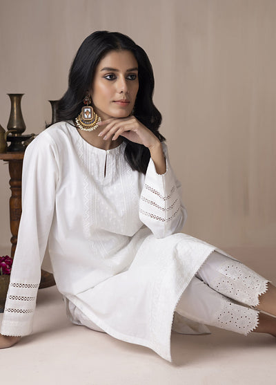 Lakhany Casual Pret Embroidered Cambric Shirt LG-ZH-0020-W-EMB-1P