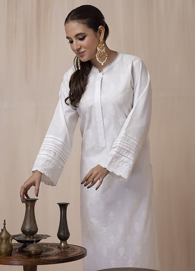 Lakhany Casual Pret Embroidered Cambric Shirt LG-EA-0420-W-EMB-1P