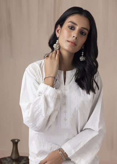 Lakhany Casual Pret Embroidered Cambric Shirt LG-SS-0040-W-EMB-1P