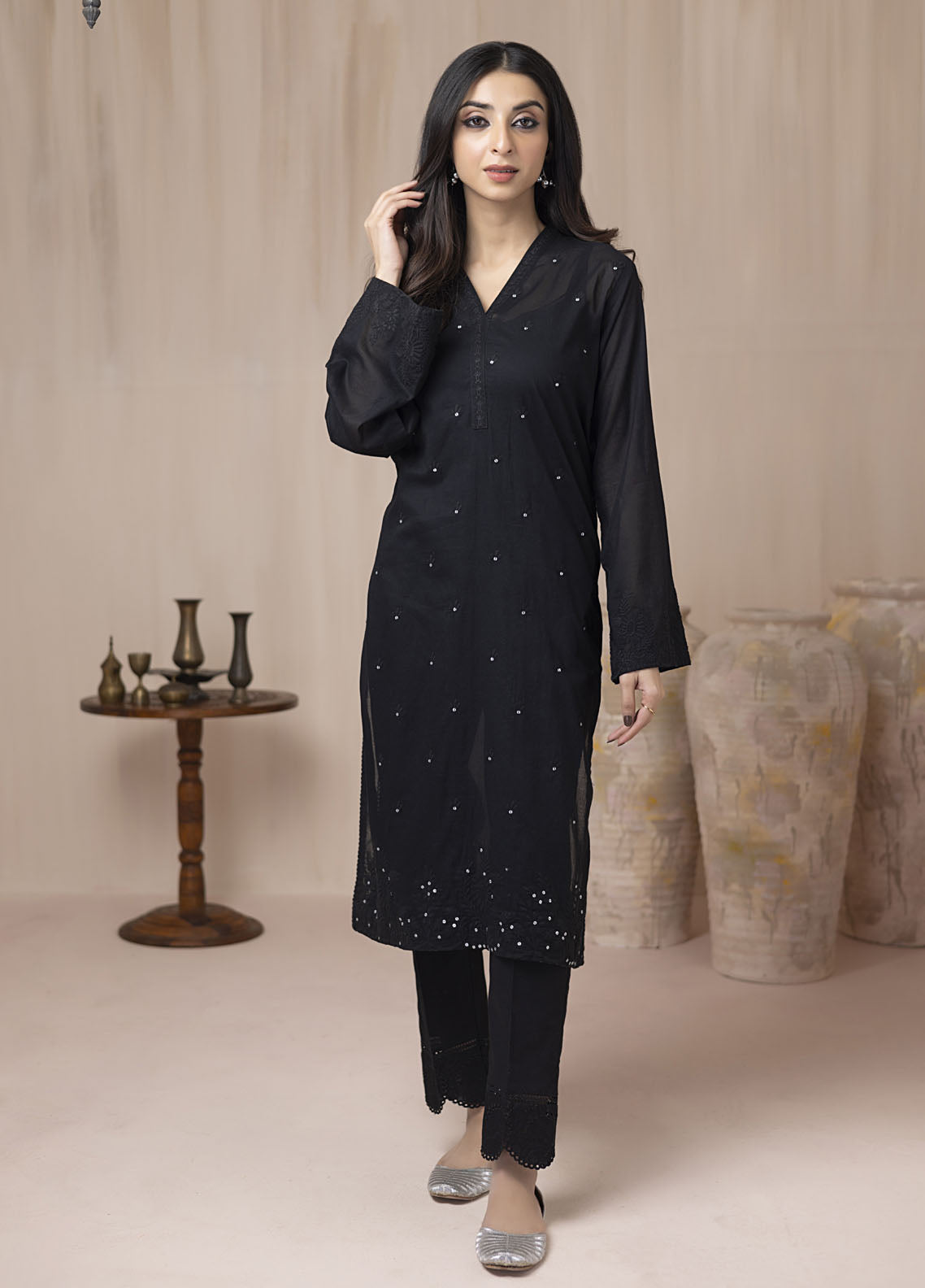 Lakhany Casual Pret Embroidered Cambric Shirt LG-SK-0035-W-EMB-1P