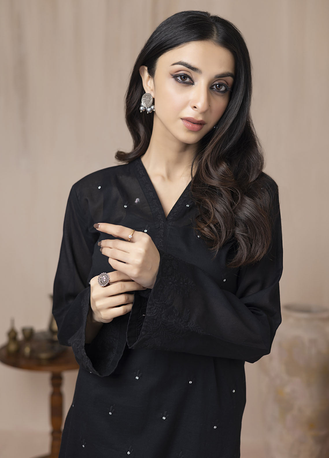 Lakhany Casual Pret Embroidered Cambric Shirt LG-SK-0035-W-EMB-1P