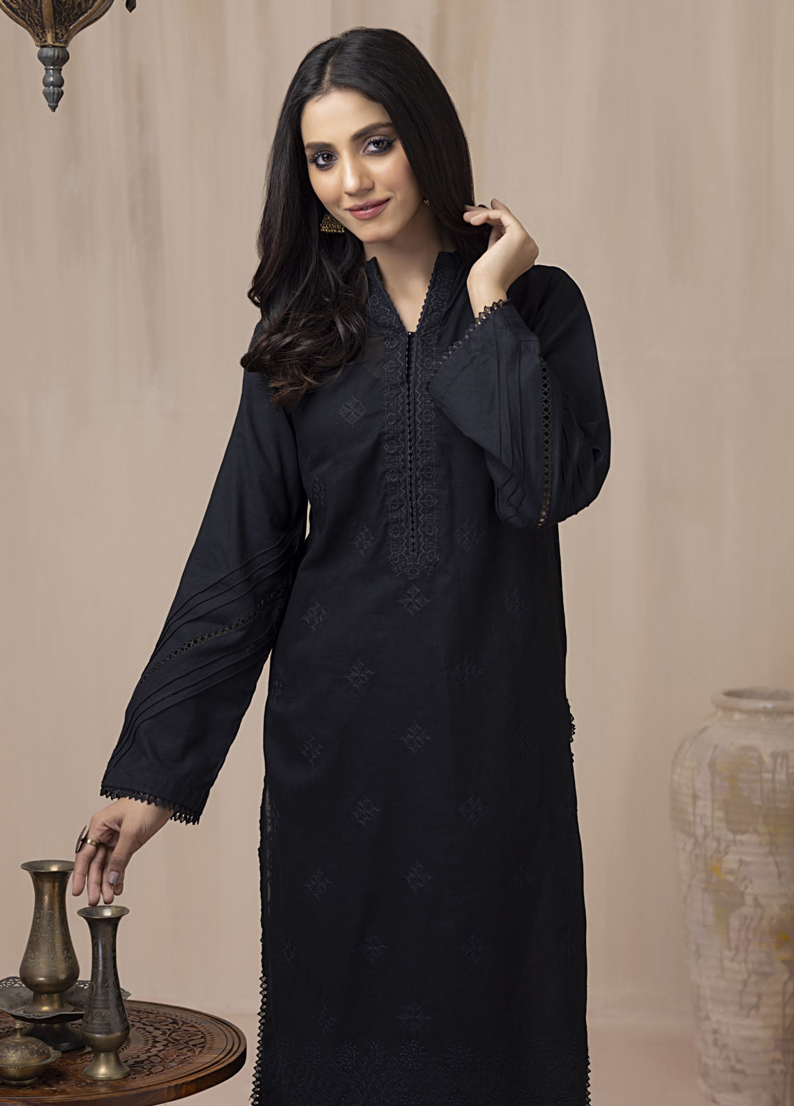 Lakhany Casual Pret Embroidered Cambric Shirt LG-SK-0034-W-EMB-1P