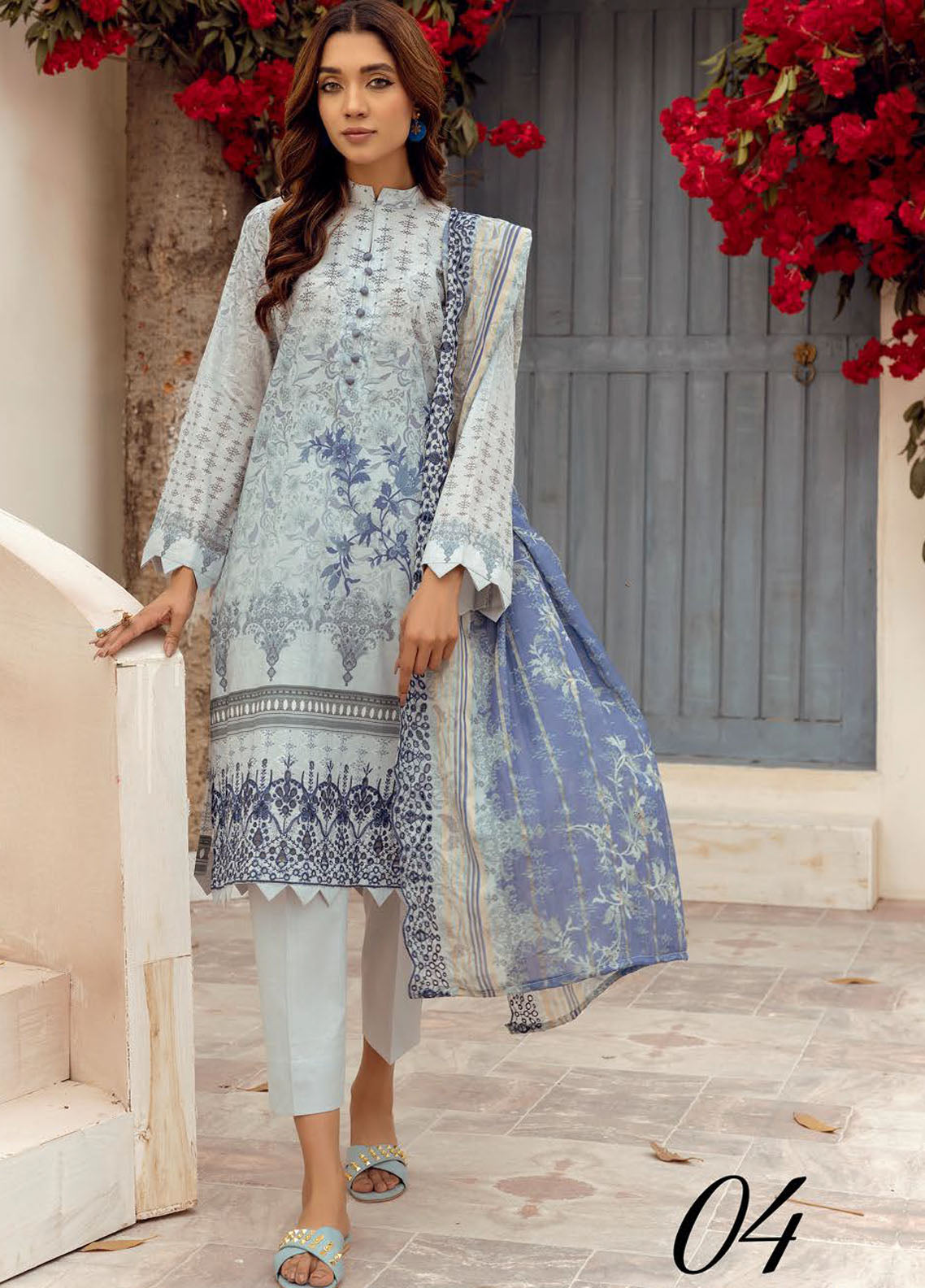Mahees By Riaz Arts Embroidered Lawn Collection 2023 Vol-08 D-4
