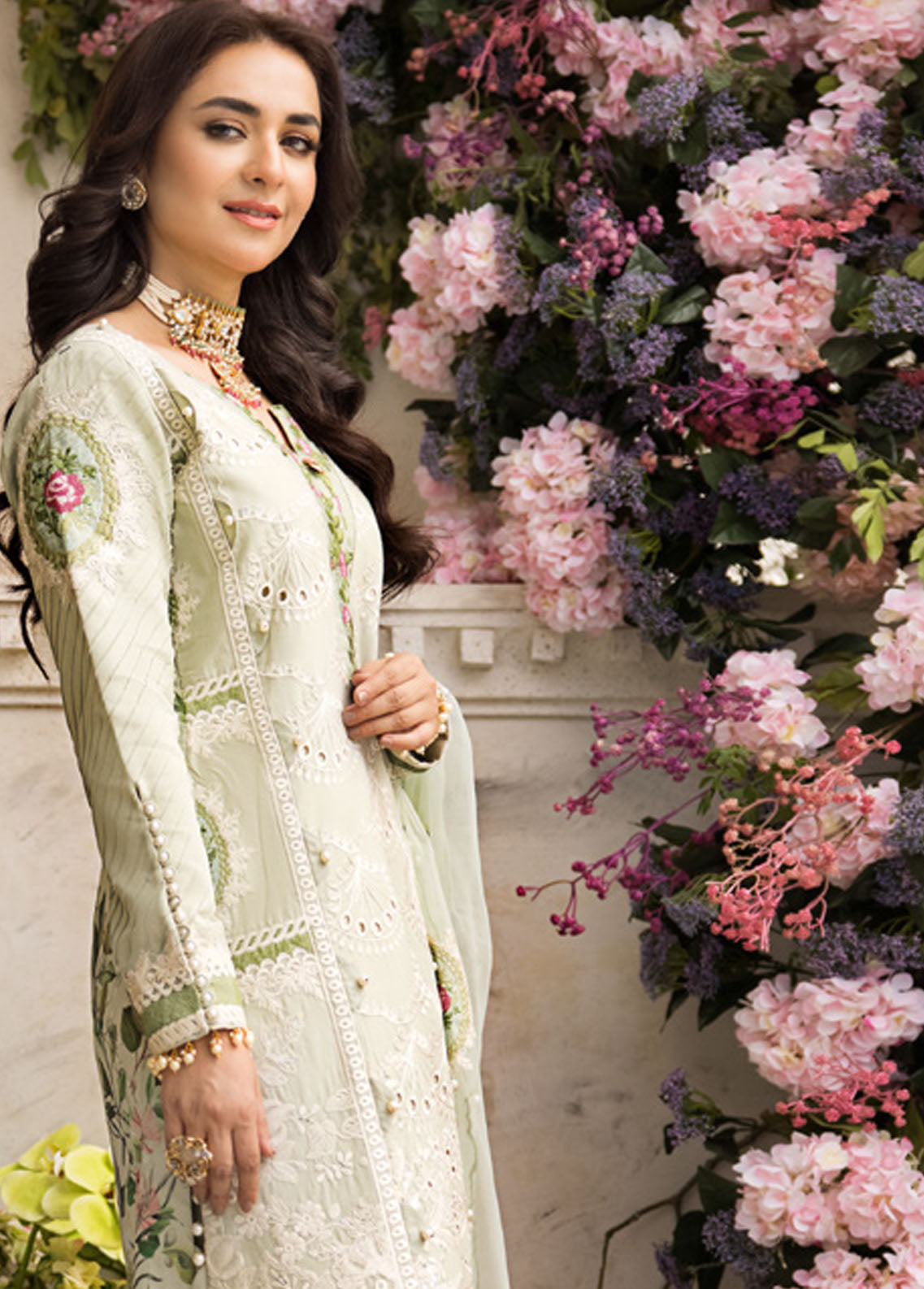 Mahiymaan Unstitched Luxury Lawn Eid Collection 2023 D-01