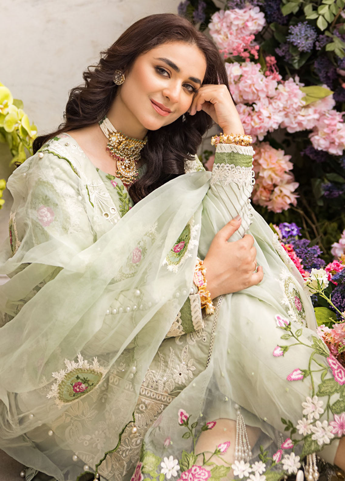 Mahiymaan Unstitched Luxury Lawn Eid Collection 2023 D-01