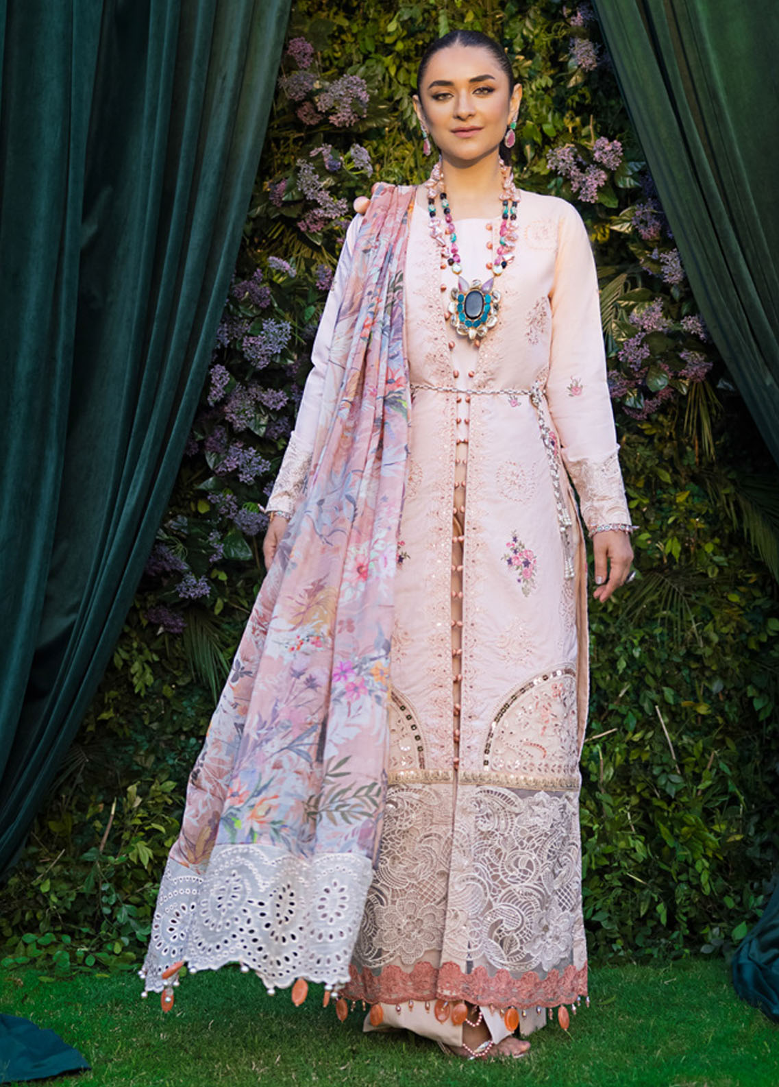 Mahiymaan Unstitched Luxury Lawn Eid Collection 2023 D-02