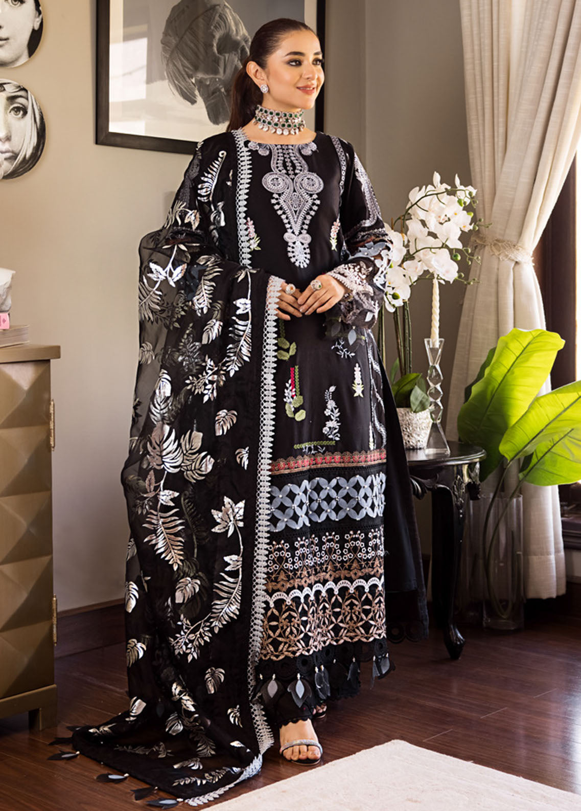 Mahiymaan Unstitched Luxury Lawn Eid Collection 2023 D-03
