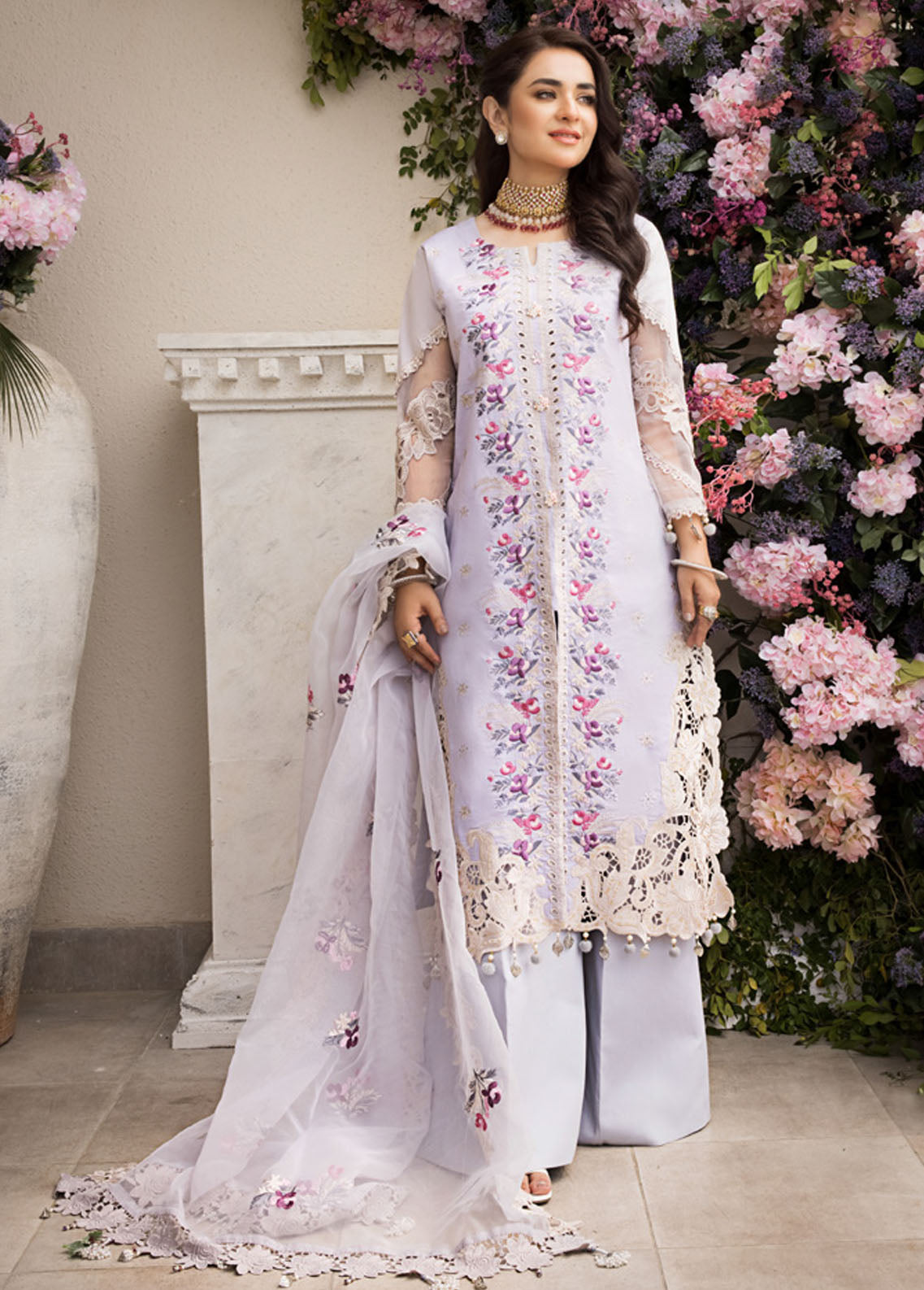 Mahiymaan Unstitched Luxury Lawn Eid Collection 2023 D-04
