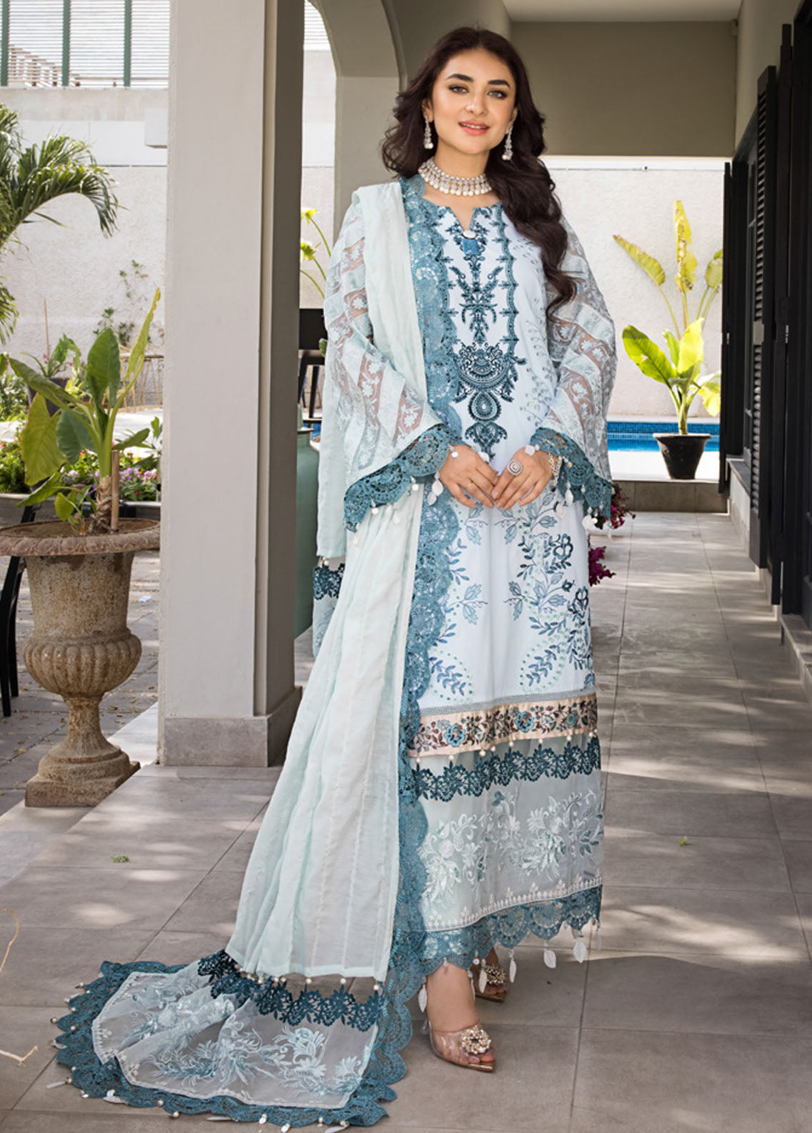 Mahiymaan Unstitched Luxury Lawn Eid Collection 2023 D-06