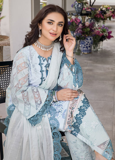 Mahiymaan Unstitched Luxury Lawn Eid Collection 2023 D-06