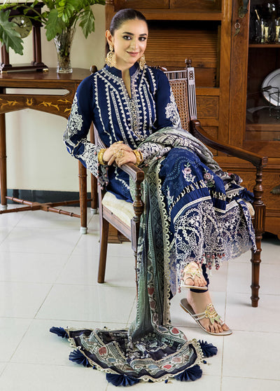 Mahiymaan Unstitched Luxury Lawn Eid Collection 2023 D-08